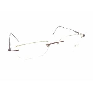 Silhouette 7663 40 6087 Titanium Brown Rimless Eyeglasses Frames 52-19 140